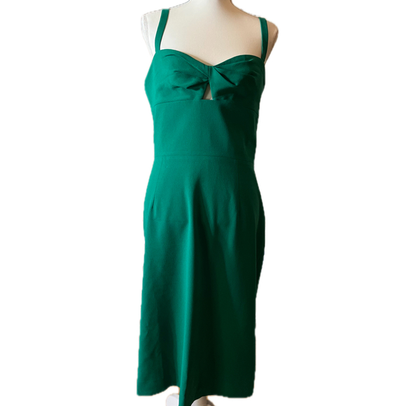 Dress The Population Plus Size XXL Emerald Green Cutout Cocktail Midi Dress - Picture 4 of 5